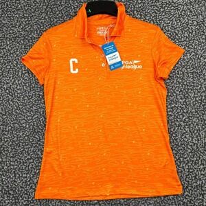 Garb Golf Polo Shirt Women Small PGA Jr League Orange Camo Pattern New S